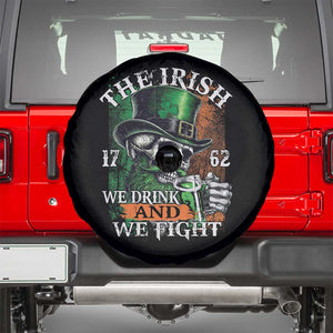 Irish Soldiers 1762 Spare Tire Cover The Irish We Drink And We Fight Shamrock Skull Beer TS11 Black Print Your Wear