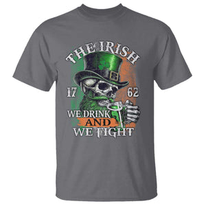 Irish Soldiers 1762 T Shirt The Irish We Drink And We Fight Shamrock Skull Beer TS11 Charcoal Print Your Wear