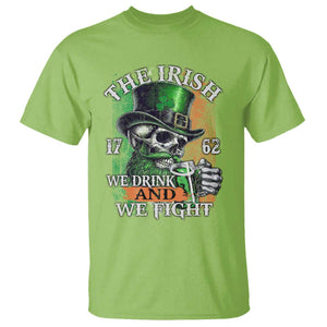 Irish Soldiers 1762 T Shirt The Irish We Drink And We Fight Shamrock Skull Beer TS11 Lime Print Your Wear
