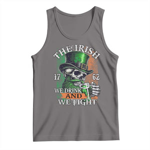 Irish Soldiers 1762 Tank Top The Irish We Drink And We Fight Shamrock Skull Beer TS11 Deep Heather Print Your Wear