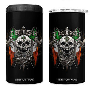 Funny Irish Warrior 4 in 1 Can Cooler Tumbler Vintage Skull Celtic Cross Ireland Flag TS11 One Size: 16 oz Black Print Your Wear