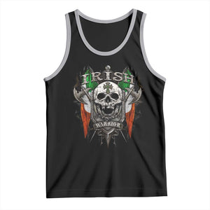 Funny Irish Warrior Tank Top Vintage Skull Celtic Cross Ireland Flag TS11 Black Athletic Heather Print Your Wear