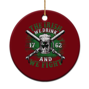 Irish Soldiers 1762 Ceramic Ornament The Irish We Drink And We Fight Shamrock Beer Parade TS11 1pc Red Print Your Wear
