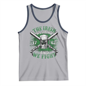Irish Soldiers 1762 Tank Top The Irish We Drink And We Fight Shamrock Beer Parade TS11 Athletic Heather Navy Print Your Wear