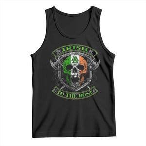 Irish Viking Tank Top Irish To The Bone Vintage Ireland Flag Skull TS11 Black Print Your Wear