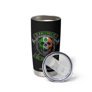 Irish Viking Tumbler Cup Irish To The Bone Vintage Ireland Flag Skull TS11 Print Your Wear