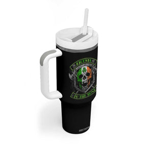 Irish Viking Tumbler With Handle Irish To The Bone Vintage Ireland Flag Skull TS11 Print Your Wear