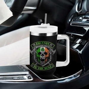 Irish Viking Tumbler With Handle Irish To The Bone Vintage Ireland Flag Skull TS11 Print Your Wear