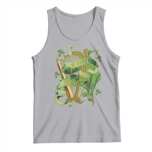 Irish Pride Tank Top Erin Go Bragh Harp Shamrock St Patrick's Day TS11 Athletic Heather Print Your Wear