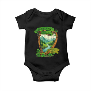 Irish Pride Baby Onesie Ireland Forever Erin Go Bragh Harp Shamrock TS11 Black Print Your Wear