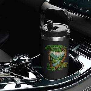 Irish Pride Flip Straw Tumbler Ireland Forever Erin Go Bragh Harp Shamrock TS11 Print Your Wear