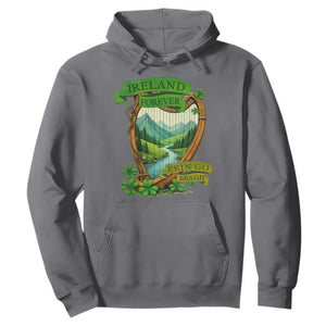 Irish Pride Hoodie Ireland Forever Erin Go Bragh Harp Shamrock TS11 Charcoal Print Your Wear