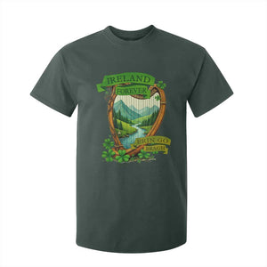 Irish Pride T Shirt For Kid Ireland Forever Erin Go Bragh Harp Shamrock TS11 Dark Forest Green Print Your Wear
