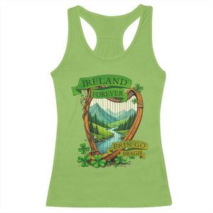 Irish Pride Racerback Tank Top Ireland Forever Erin Go Bragh Harp Shamrock TS11 Lime Print Your Wear