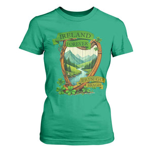 Irish Pride T Shirt For Women Ireland Forever Erin Go Bragh Harp Shamrock TS11 Irish Green Print Your Wear