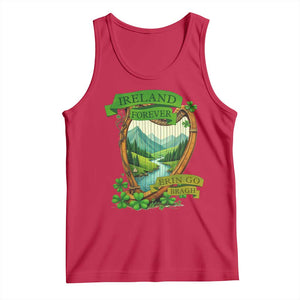 Irish Pride Tank Top Ireland Forever Erin Go Bragh Harp Shamrock TS11 Red Print Your Wear