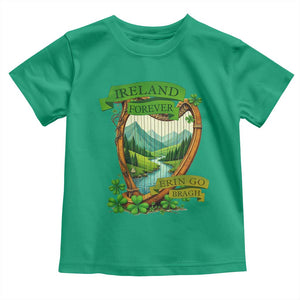 Irish Pride Toddler T Shirt Ireland Forever Erin Go Bragh Harp Shamrock TS11 Irish Green Print Your Wear