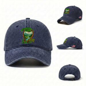 Irish Pride Washed Cotton Baseball Cap Ireland Forever Erin Go Bragh Harp Shamrock TS11 Washed Cap Universal Fit Navy Print Your Wear