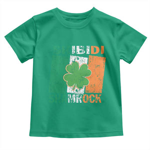 Funny St Patrick's Day Skibidi Shamrock Toddler T Shirt Vintage Ireland Flag Shamrock TS11 Irish Green Print Your Wear