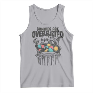 Funny Easter Day Racoon Tank Top Bunnies Are Overrated Stay Feral Eggs TS11 Athletic Heather Print Your Wear
