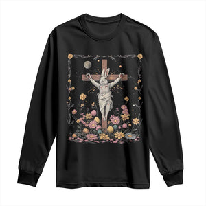 Christian Religious Easter Day Bunny Floral Christ Jesus Long Sleeve Shirt TS11 Black Print Your Wear