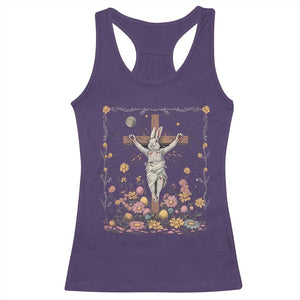 Christian Religious Easter Day Bunny Floral Christ Jesus Racerback Tank Top TS11 Purple Print Your Wear