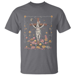 Christian Religious Easter Day Bunny Floral Christ Jesus T Shirt TS11 Charcoal Print Your Wear