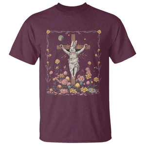 Christian Religious Easter Day Bunny Floral Christ Jesus T Shirt TS11 Maroon Print Your Wear