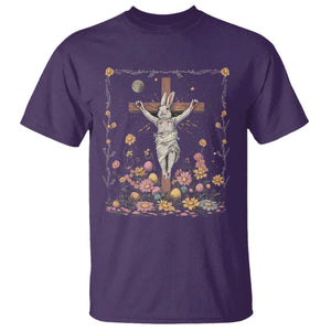 Christian Religious Easter Day Bunny Floral Christ Jesus T Shirt TS11 Purple Print Your Wear