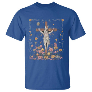 Christian Religious Easter Day Bunny Floral Christ Jesus T Shirt TS11 Royal Blue Print Your Wear