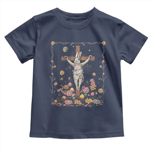 Christian Religious Easter Day Bunny Floral Christ Jesus Toddler T Shirt TS11 Navy Print Your Wear