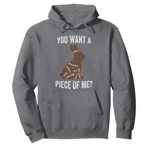 Funny You Want A Piece Of Me Hoodie Chocolate Easter Bunny TS11 Charcoal Print Your Wear