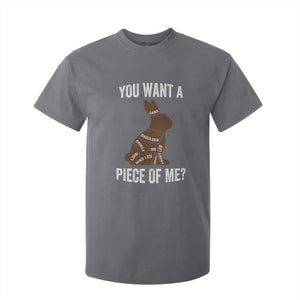 Funny You Want A Piece Of Me T Shirt For Kid Chocolate Easter Bunny TS11 Charcoal Print Your Wear