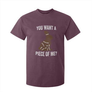 Funny You Want A Piece Of Me T Shirt For Kid Chocolate Easter Bunny TS11 Maroon Print Your Wear