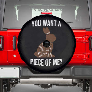 Funny You Want A Piece Of Me Spare Tire Cover Chocolate Easter Bunny TS11 Black Print Your Wear