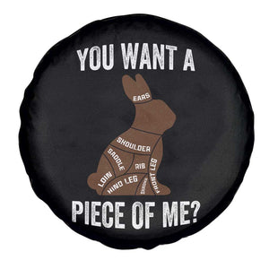 Funny You Want A Piece Of Me Spare Tire Cover Chocolate Easter Bunny TS11 Print Your Wear