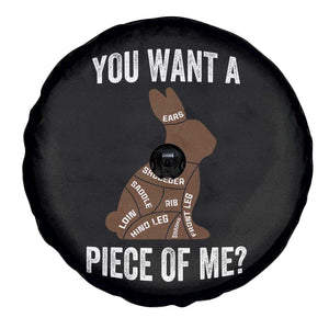 Funny You Want A Piece Of Me Spare Tire Cover Chocolate Easter Bunny TS11 Print Your Wear