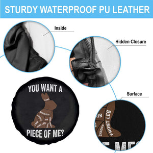 Funny You Want A Piece Of Me Spare Tire Cover Chocolate Easter Bunny TS11 Print Your Wear