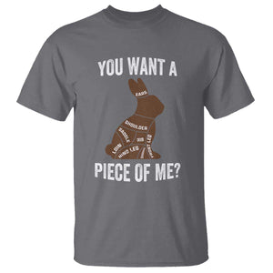 Funny You Want A Piece Of Me T Shirt Chocolate Easter Bunny TS11 Charcoal Print Your Wear