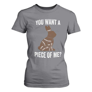 Funny You Want A Piece Of Me T Shirt For Women Chocolate Easter Bunny TS11 Charcoal Print Your Wear