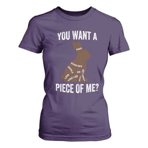 Funny You Want A Piece Of Me T Shirt For Women Chocolate Easter Bunny TS11 Purple Print Your Wear