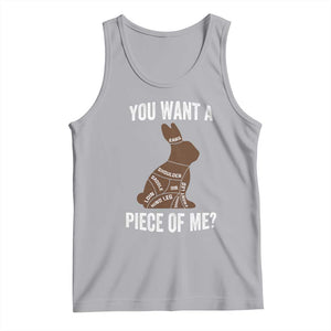 Funny You Want A Piece Of Me Tank Top Chocolate Easter Bunny TS11 Athletic Heather Print Your Wear
