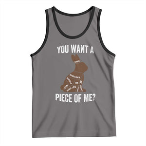 Funny You Want A Piece Of Me Tank Top Chocolate Easter Bunny TS11 Deep Heather Black Print Your Wear