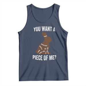 Funny You Want A Piece Of Me Tank Top Chocolate Easter Bunny TS11 Navy Print Your Wear
