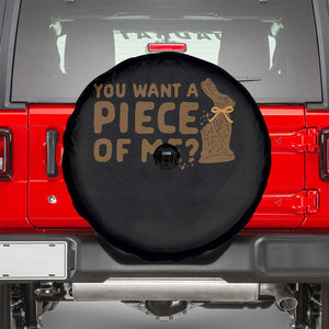 Funny Easter Day Chocolate Bunny Spare Tire Cover You Want A Piece Of Me TS11 Black Print Your Wear