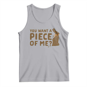 Funny Easter Day Chocolate Bunny Tank Top You Want A Piece Of Me TS11 Athletic Heather Print Your Wear