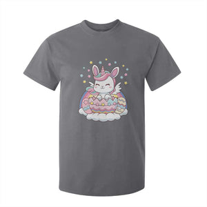 Funny Easter Unicorn Bunny Easter Eggs T Shirt For Kid TS11 Charcoal Print Your Wear