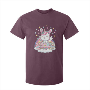 Funny Easter Unicorn Bunny Easter Eggs T Shirt For Kid TS11 Maroon Print Your Wear