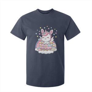 Funny Easter Unicorn Bunny Easter Eggs T Shirt For Kid TS11 Navy Print Your Wear