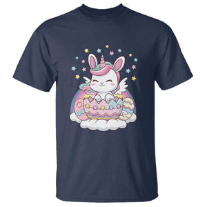 Funny Easter Unicorn Bunny Easter Eggs T Shirt TS11 Navy Print Your Wear